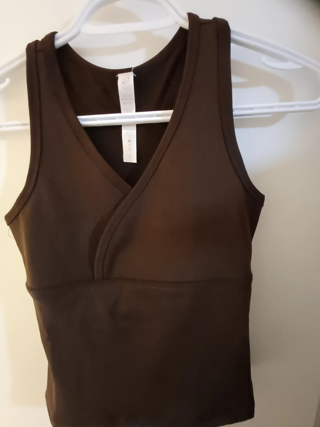 NEW Zella Coffee Brown Wrap Front Tank Top - Size S 🏆 - photo 5