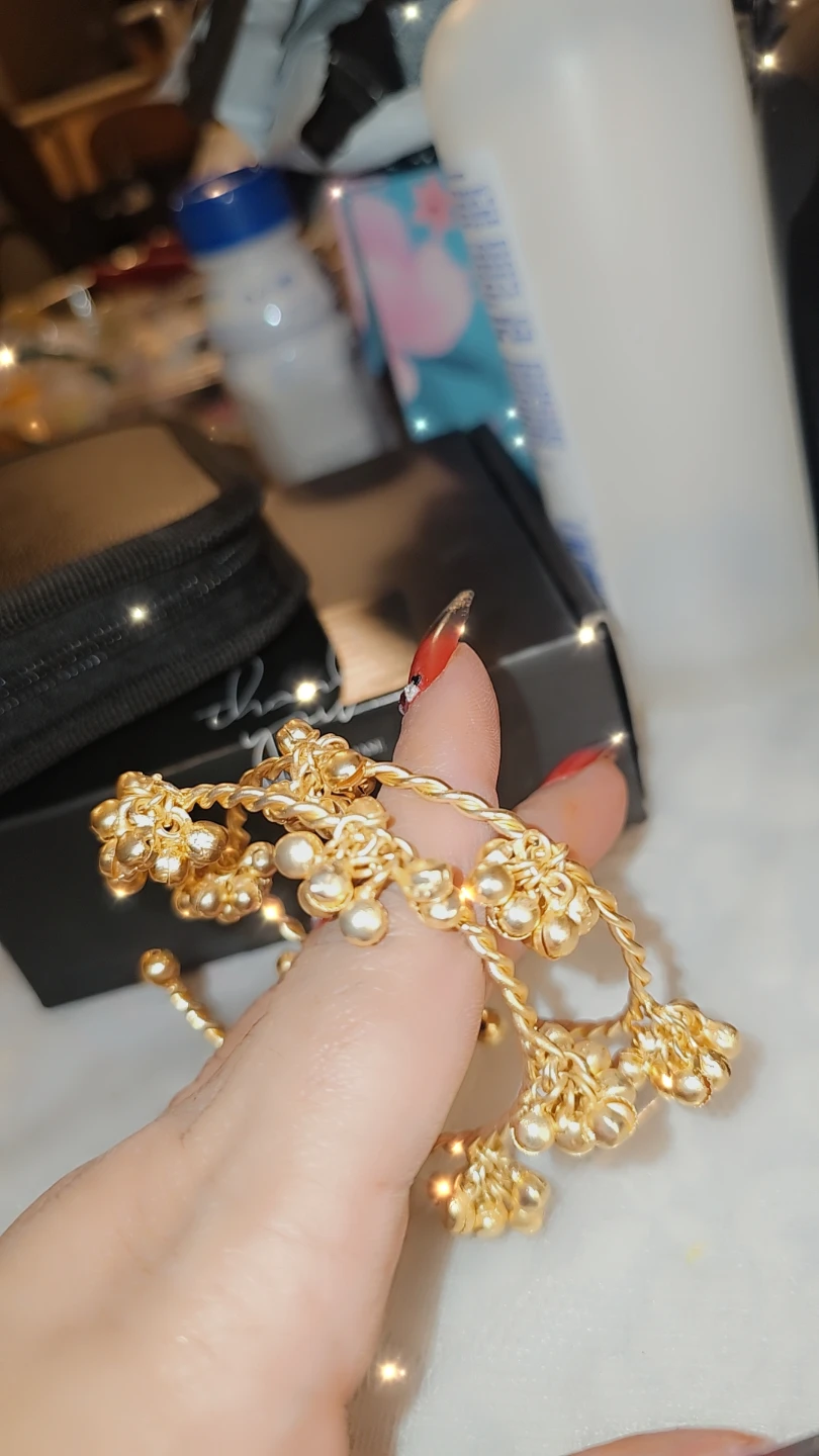 Set of ghungro Bangles / Gold Charms - photo 5