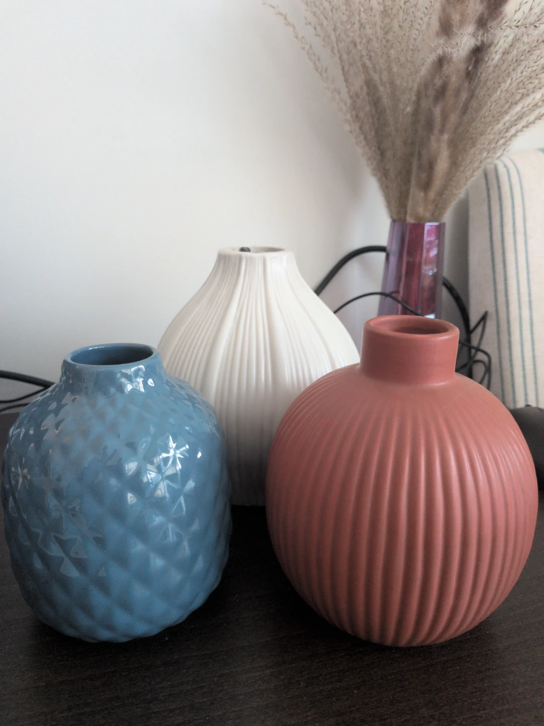 Set of 3 Decorative Ceramic Vases
