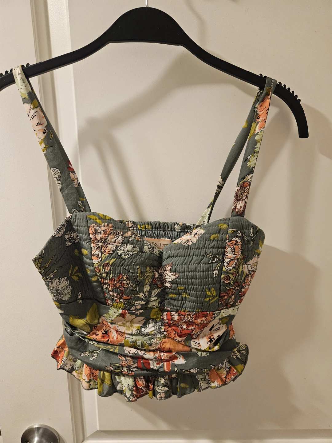 XS Floral Smocked Crop Top