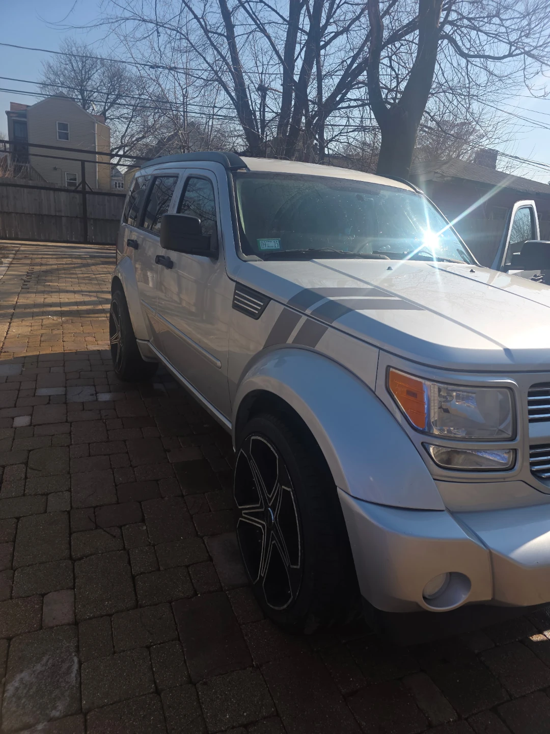Silver Dodge Nitro SUV