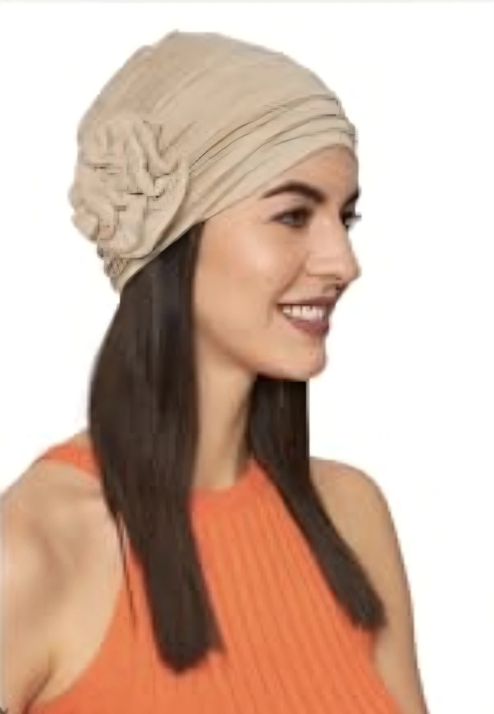 Brand New Bamboo Soft Headwear Flower Patch Cap - photo 2