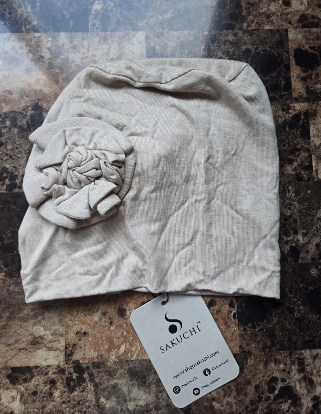 Brand New Bamboo Soft Headwear Flower Patch Cap - photo 3
