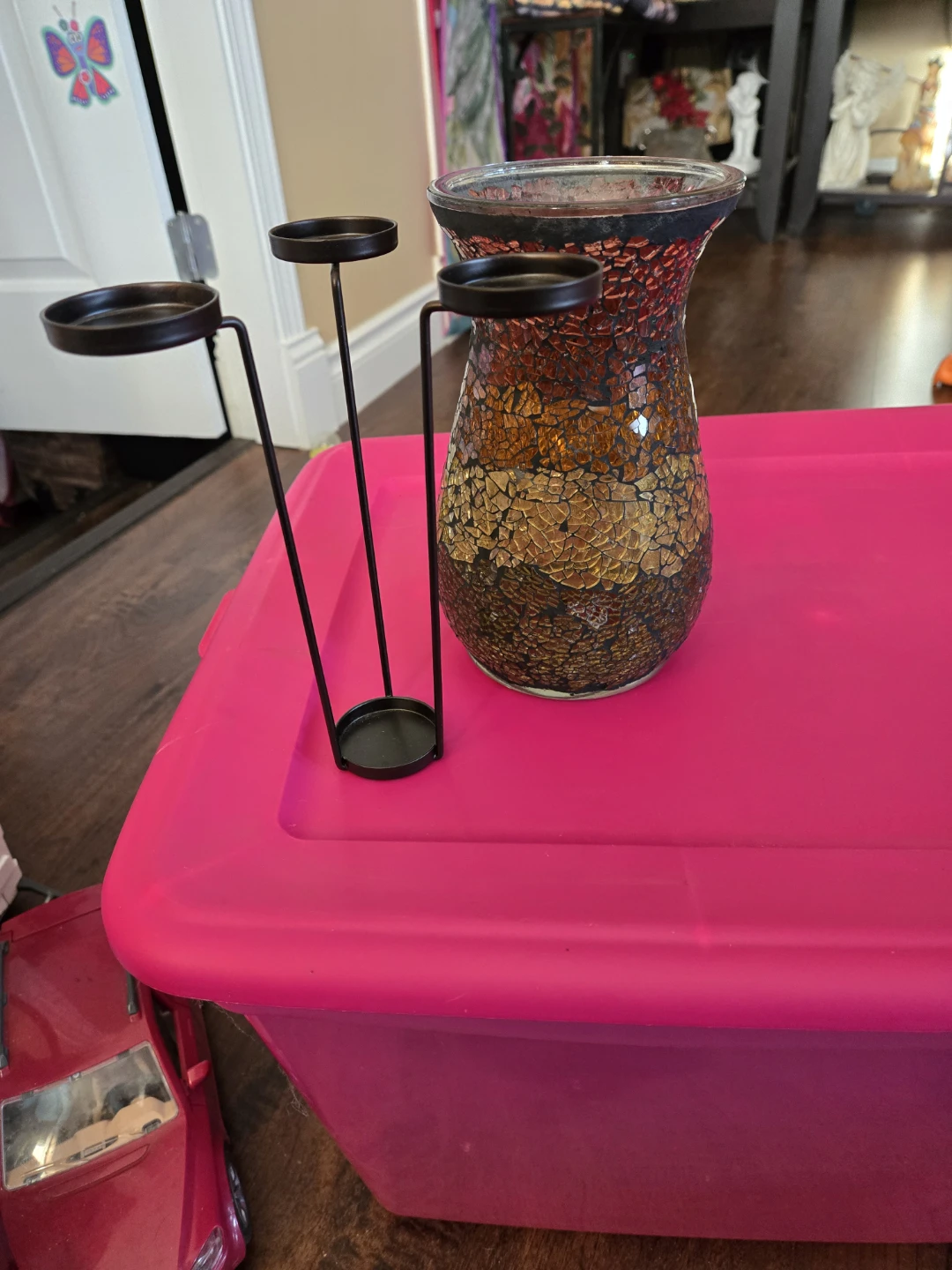 Partylite Mosaic Glass Vases and Candle Holders Set - photo 3