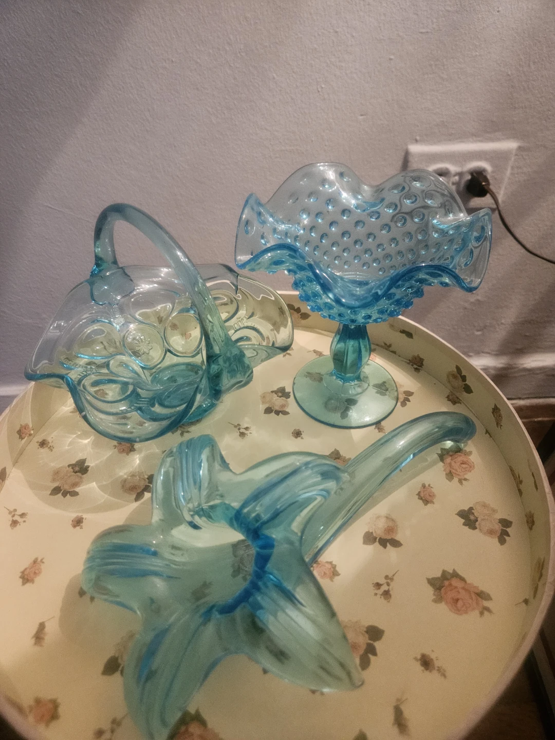 Blue  VTG ART Glass Decorative Collection