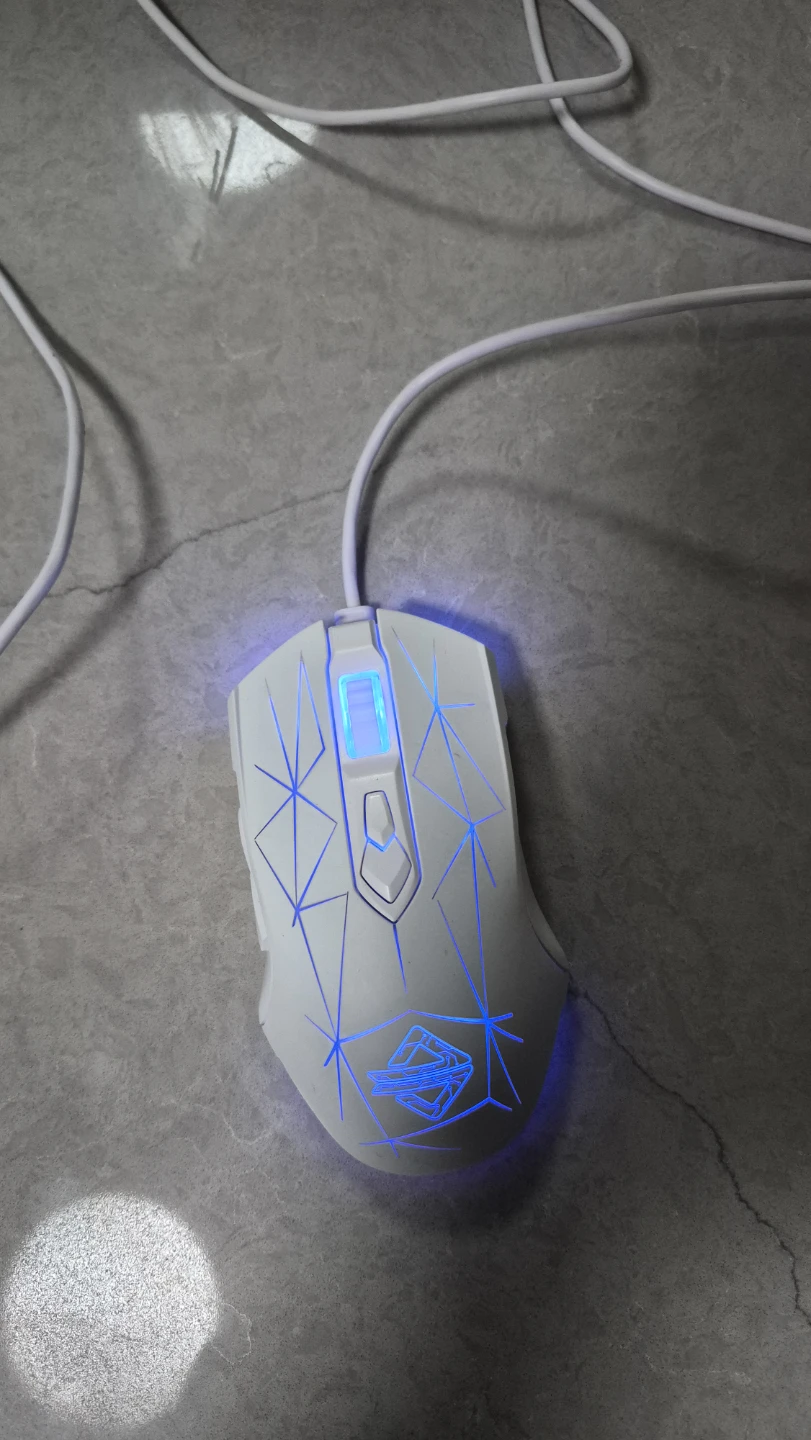 White Wired RGB Gaming Mouse 🔥 - photo 3