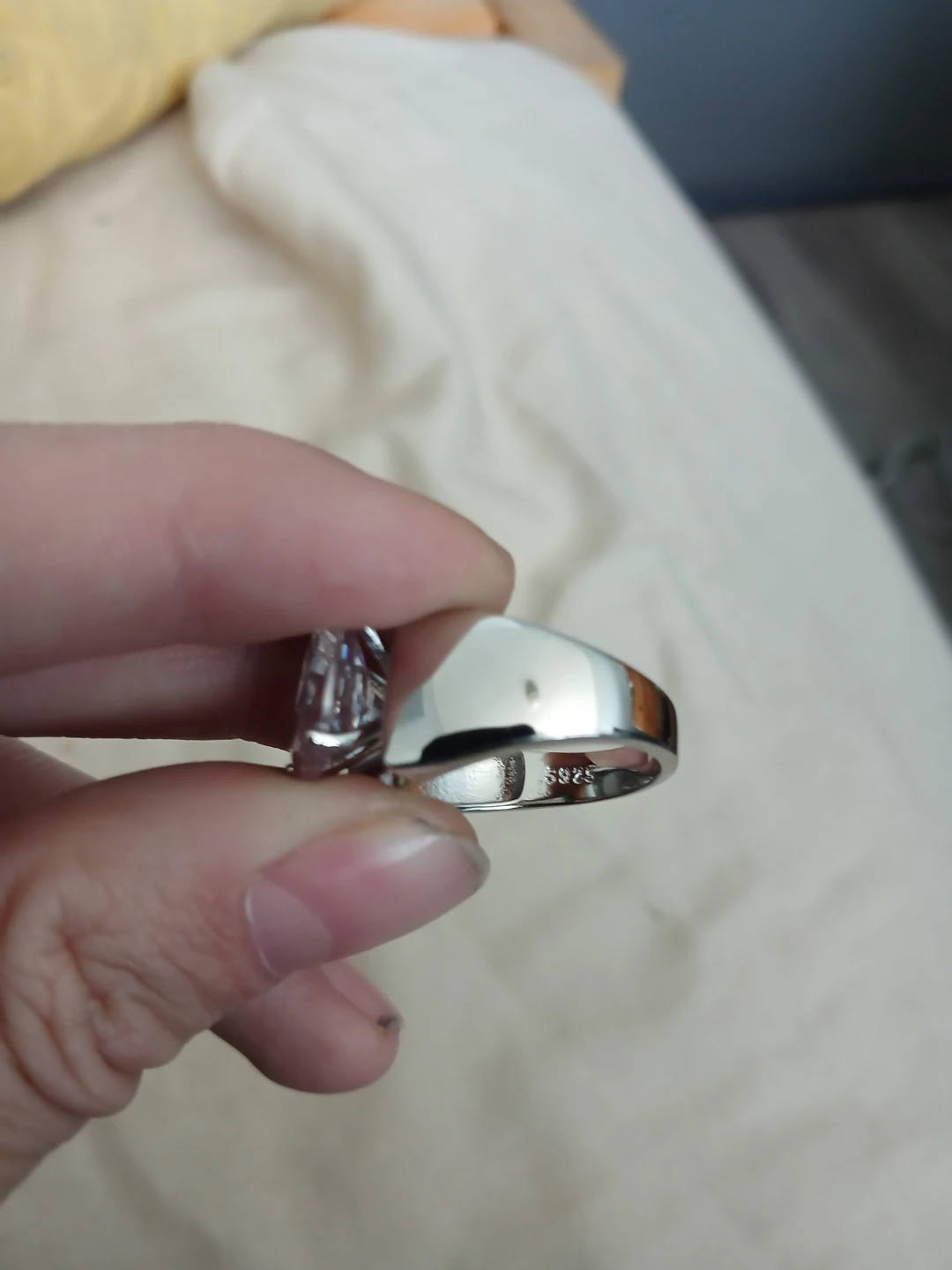 925 Silver And Moissanite 6 Carat Ring - photo 5