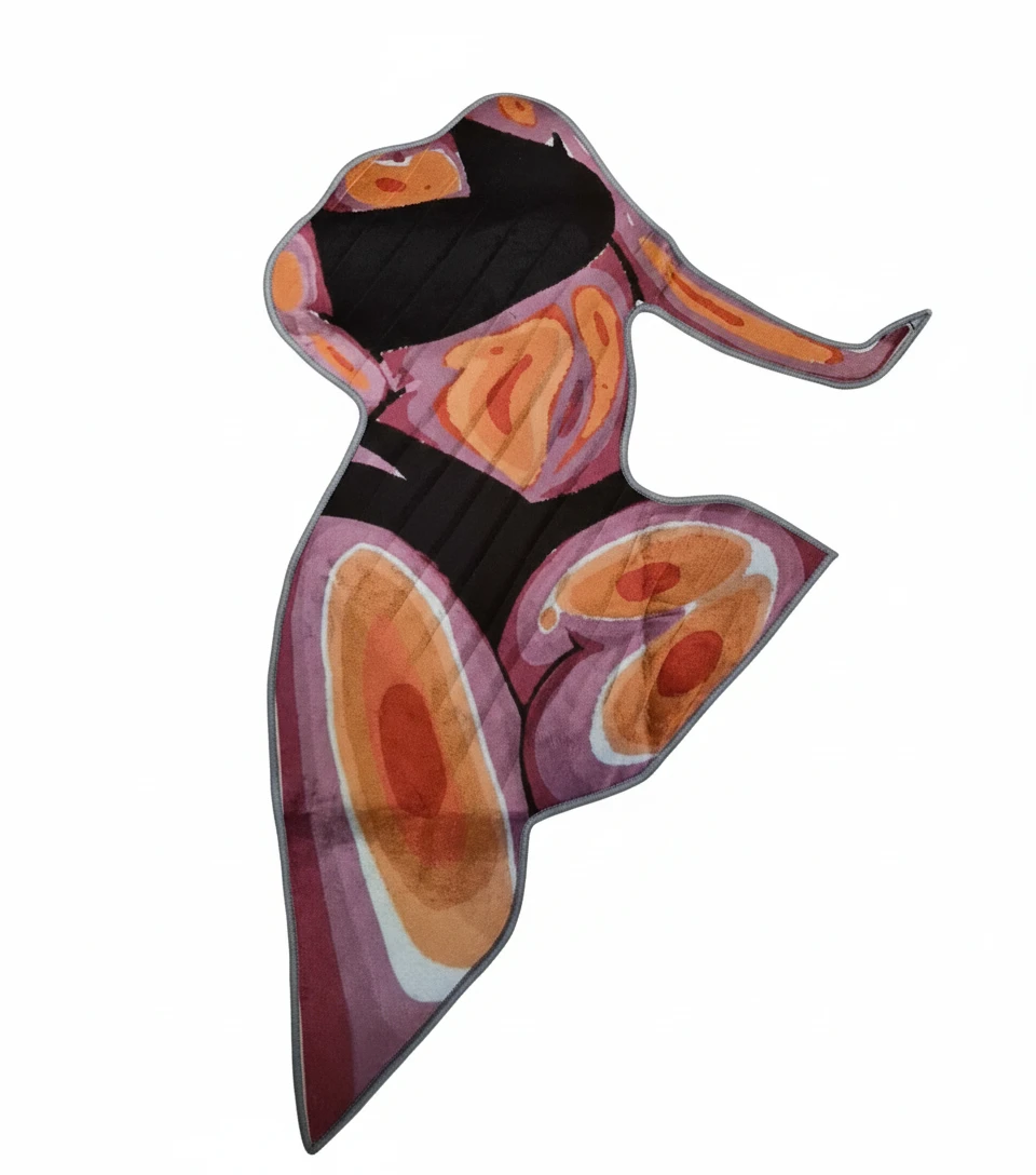Abstract Thermal Body Art Rug - Heat Map Female Form Bed/Bath - photo 3