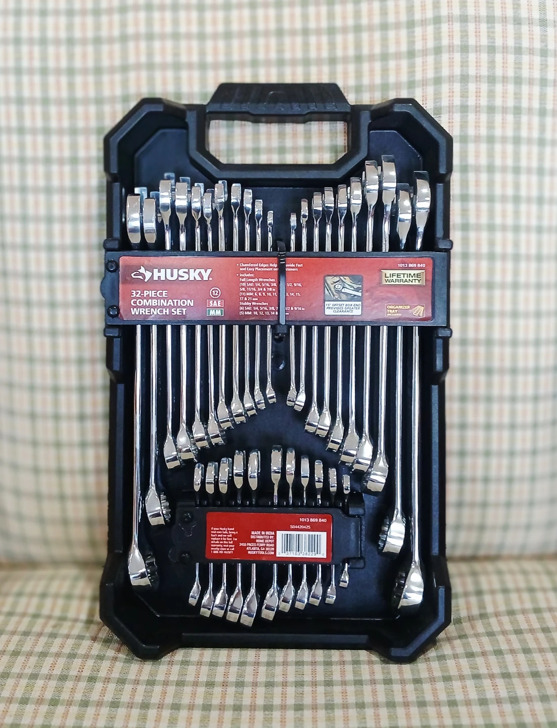 Husky 32pc SAE and Metric Combination Wrench Set with Tray *NEW*
