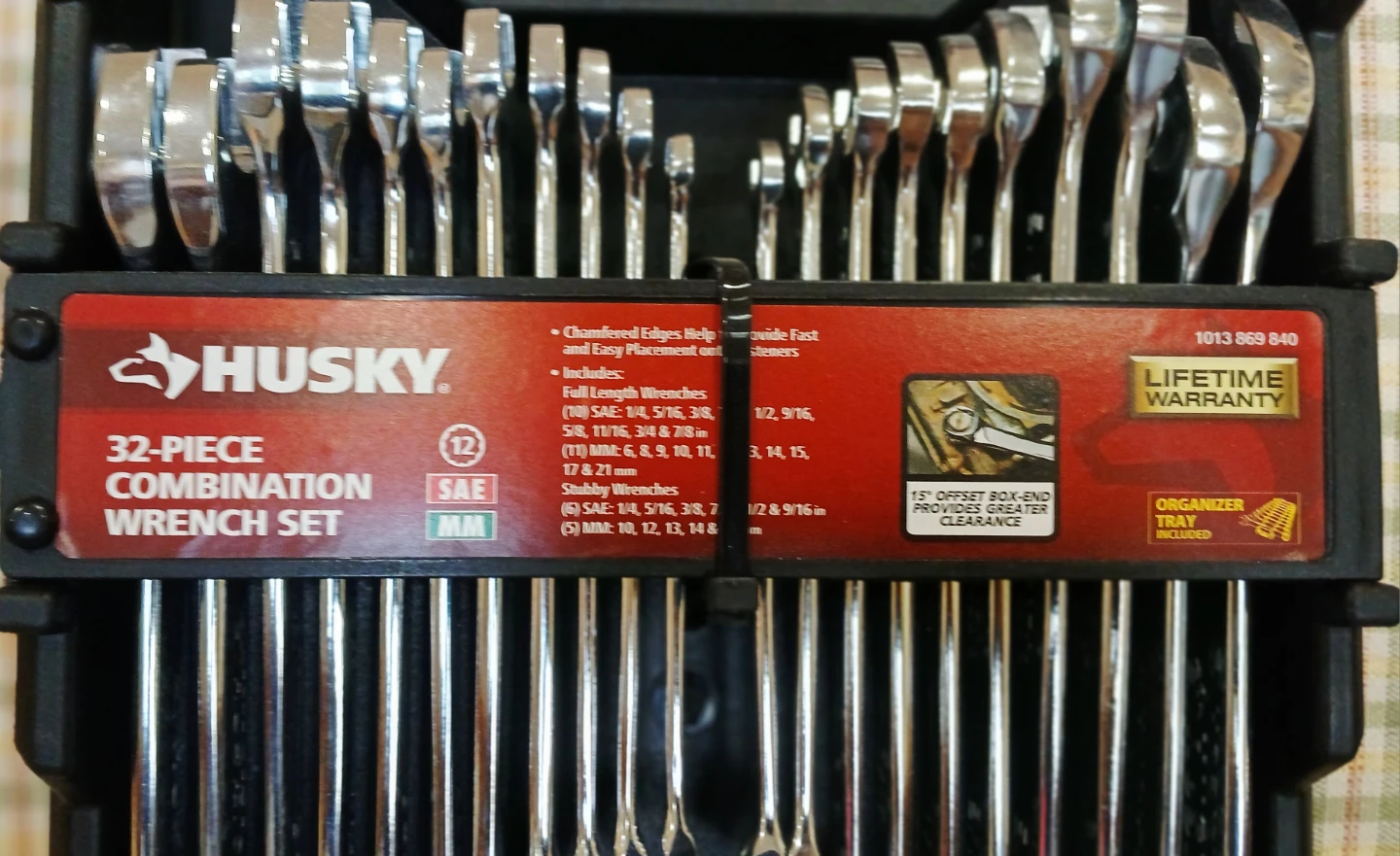 Husky 32pc SAE and Metric Combination Wrench Set with Tray *NEW* - photo 2