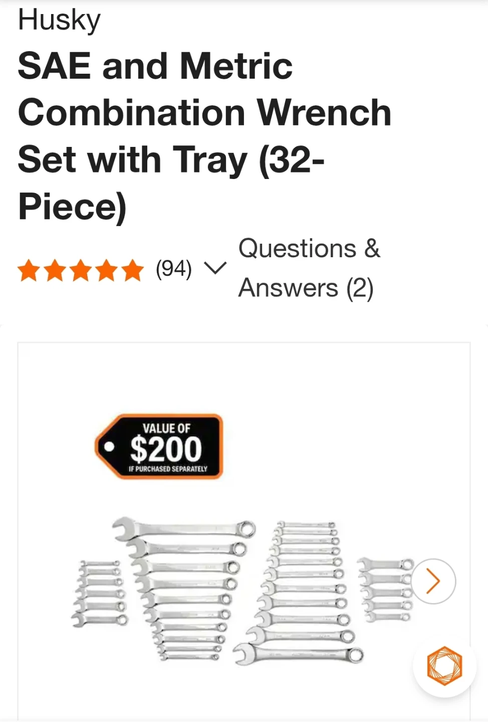 Husky 32pc SAE and Metric Combination Wrench Set with Tray *NEW* - photo 4