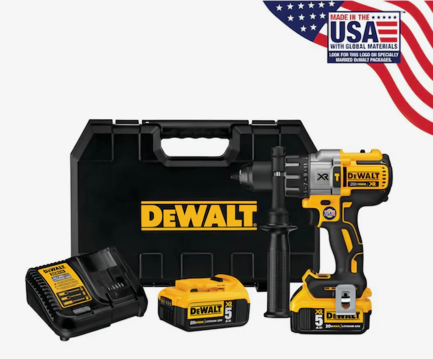 DeWalt 20V MAX XR Brushles 3Speed Hammer Drill Kit 5.0Ah Battery