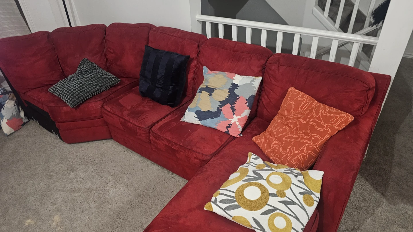 Free Red Sectional Sofa
