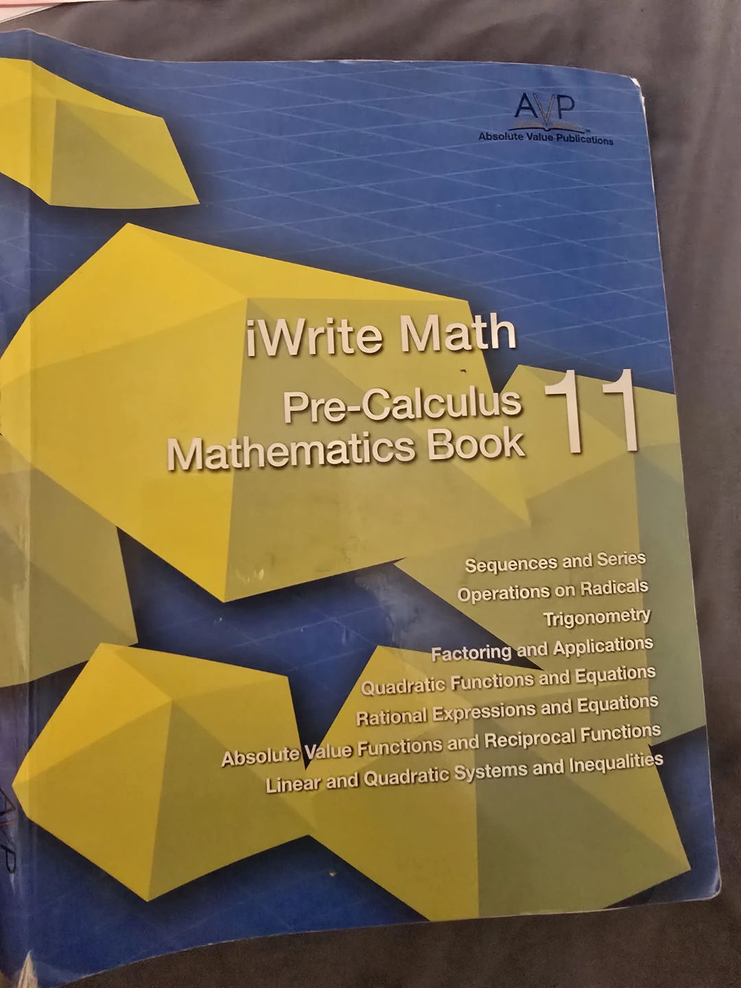 iWrite Math Pre-Calculus Mathematics Book 11 & 12 - photo 2
