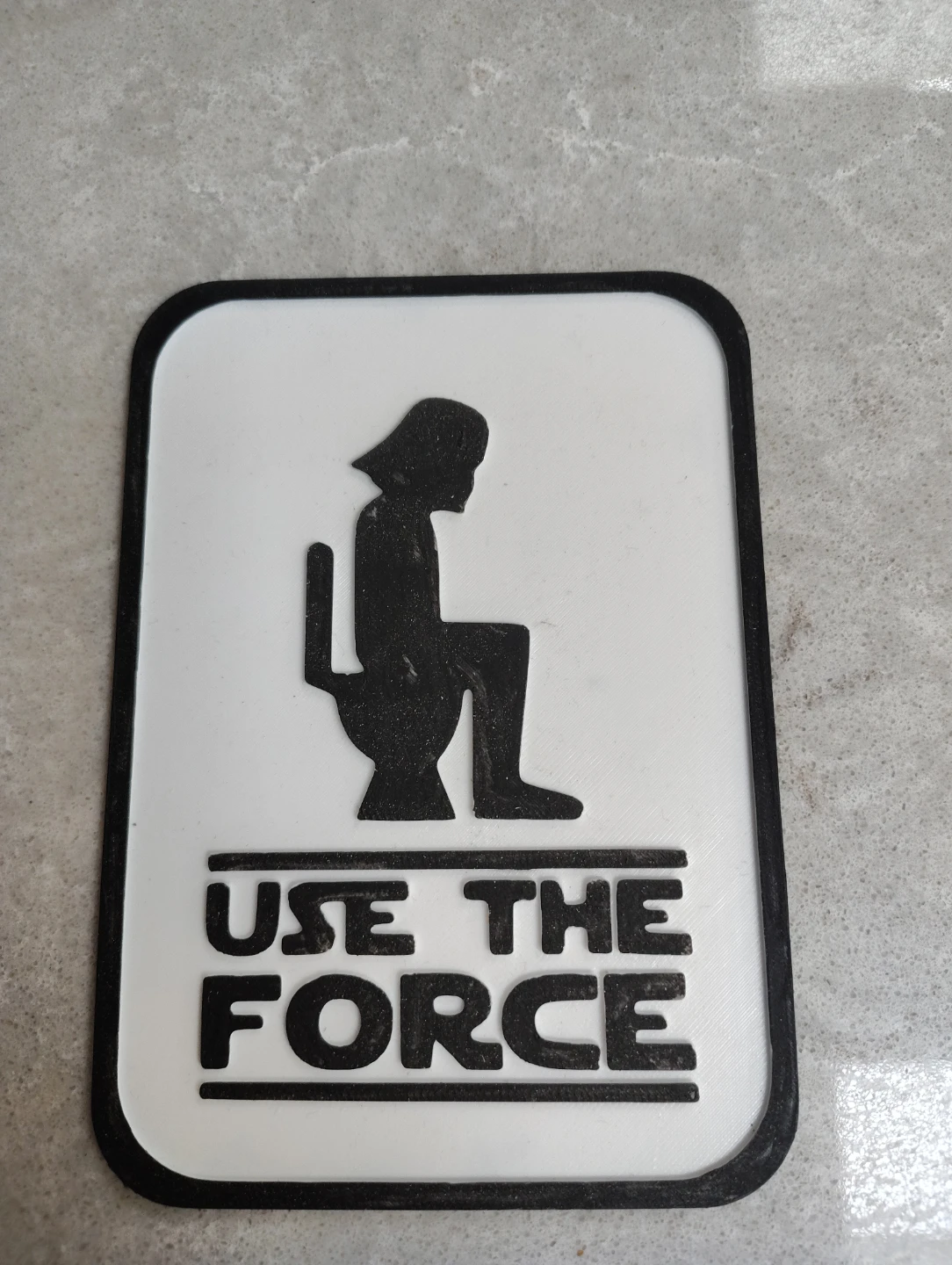 Use The Force 3D Printed Bathroom Sign - photo 2