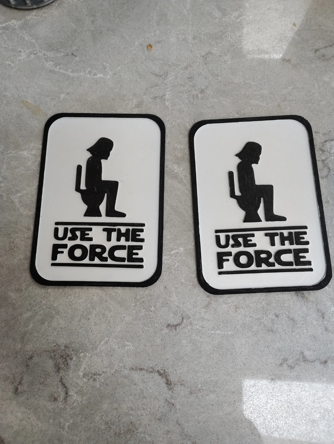 Use The Force 3D Printed Bathroom Sign - photo 5