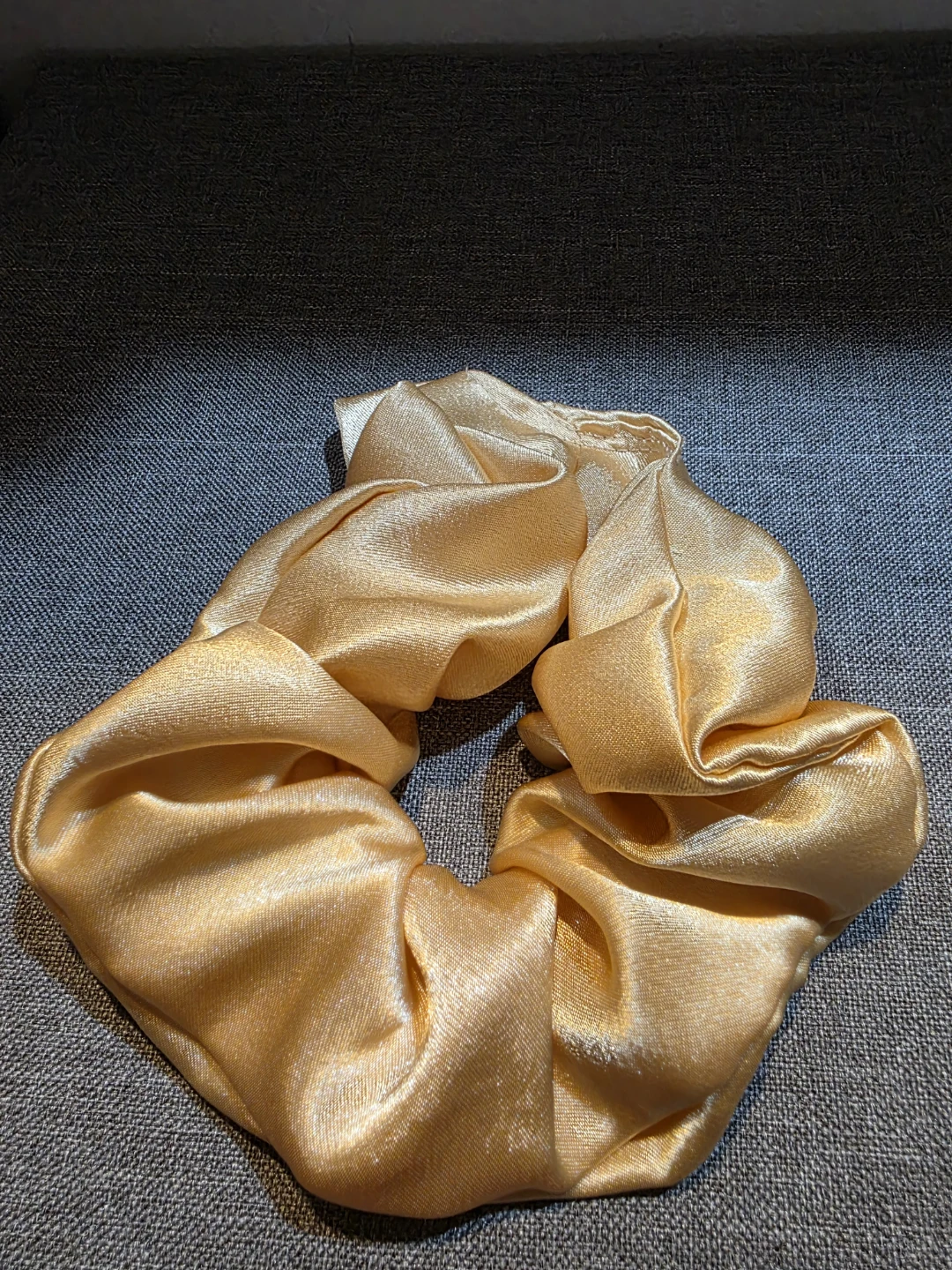 Champagne Gold Satin Scrunchie (Large)