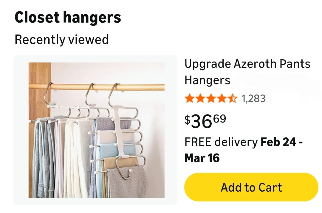 Space Saving Pants Hangers (x2)