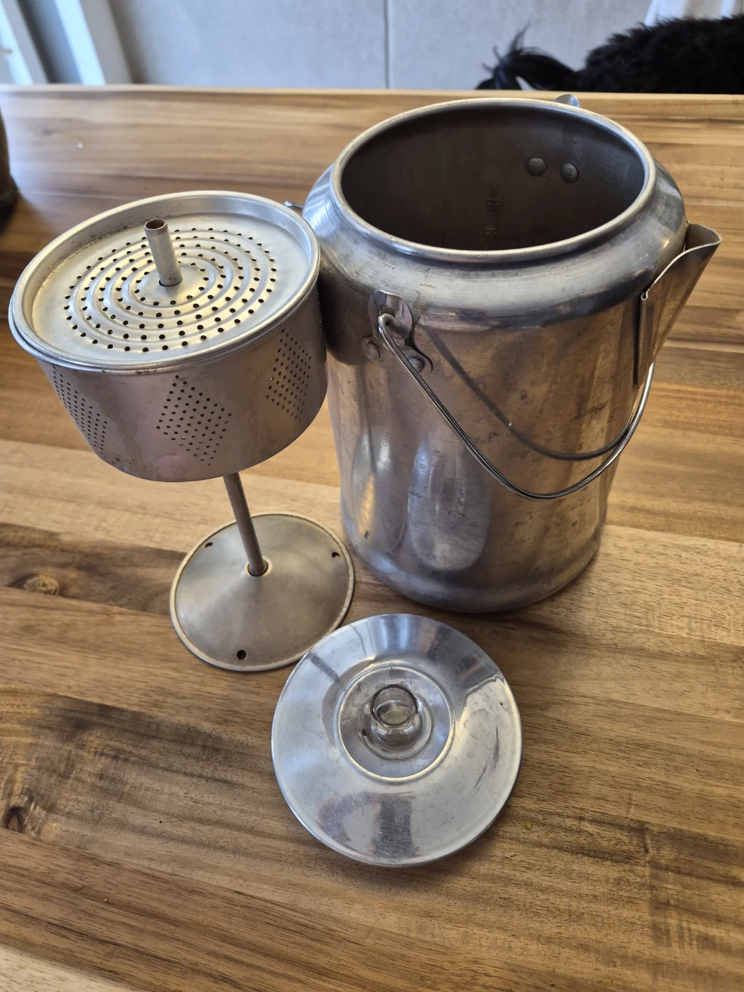 Vintage Aluminum Percolator Coffee Pot