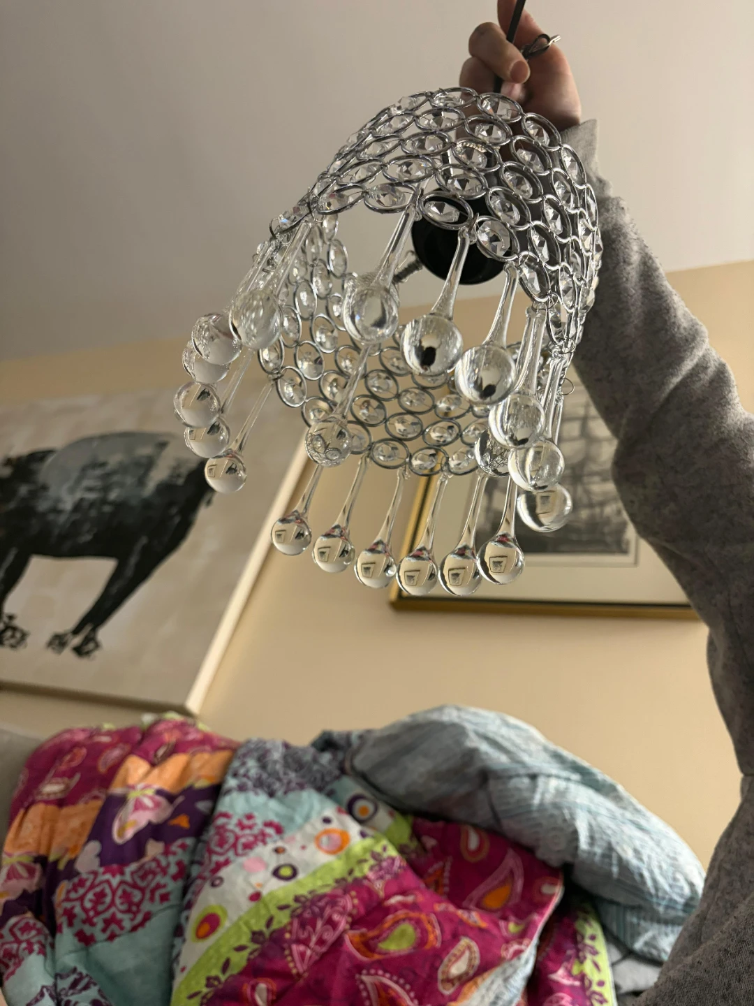 Crystal Beaded Chandelier Pendant Light Shade - photo 3