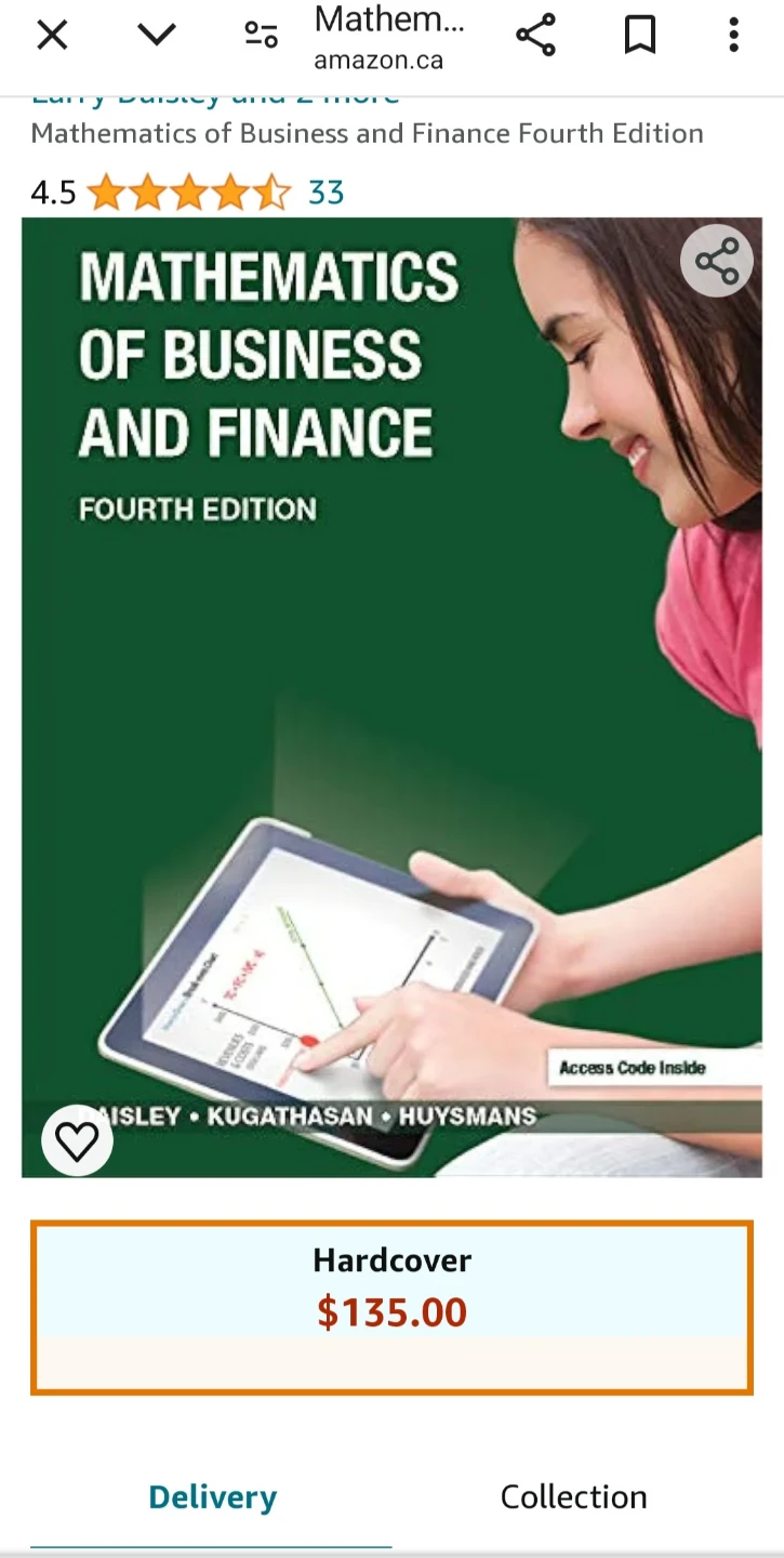 brand-new)Mathematics of Business and Finance Textbook