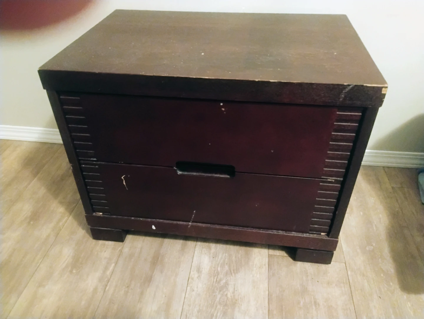 Wooden 2-Drawer Nightstand