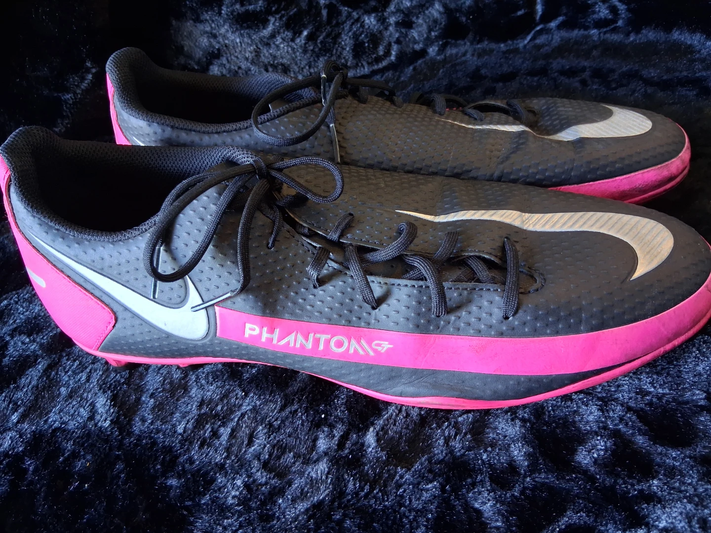 Nike Phantom Cleats Soccer Shoes Black Pink US 11