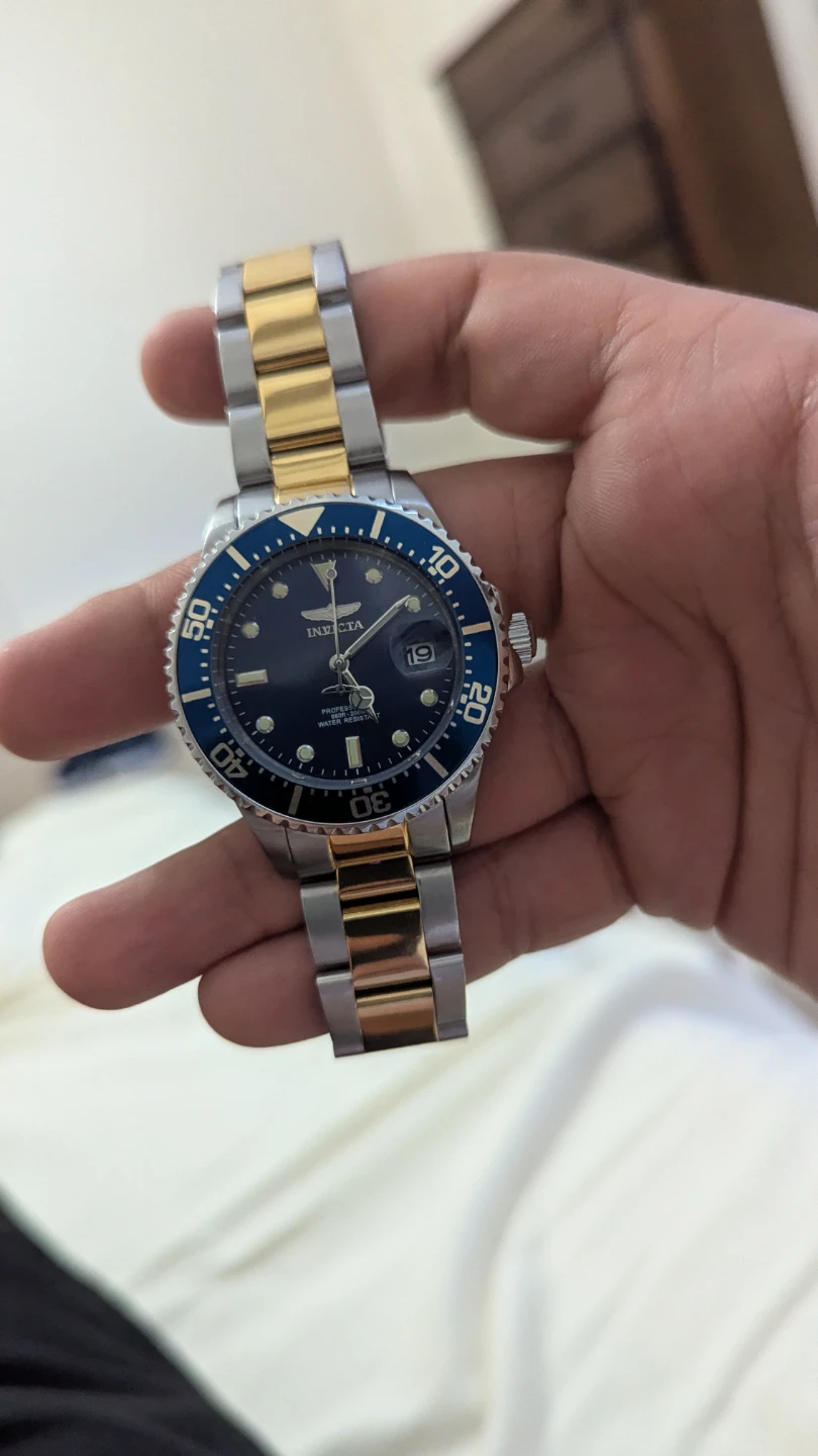 Invicta Pro Diver Two-Tone Blue Dial Watch