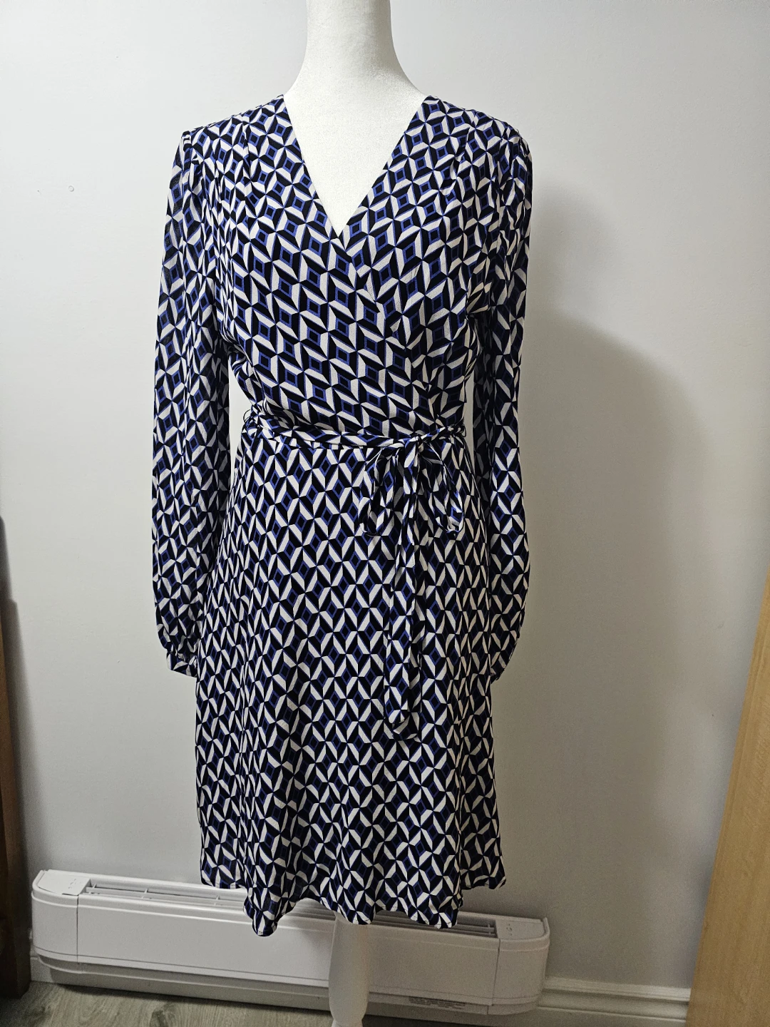Banana Republic Geometric Print Wrap Dress Size 2
