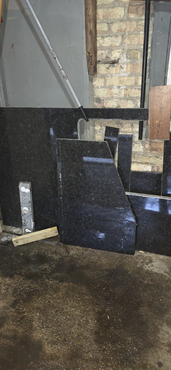 Black Granite Countertop Slab with Sink Cutout - photo 3