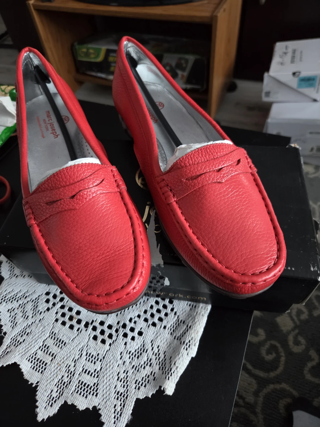 Marc Joseph New York Red Loafers Size 7 - photo 2