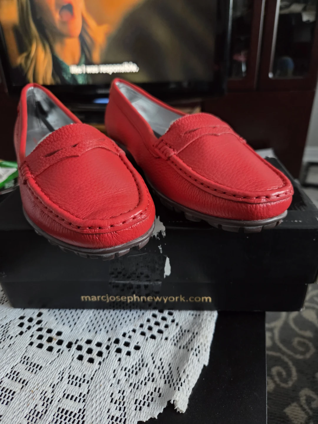 Marc Joseph New York Red Loafers Size 7 - photo 3