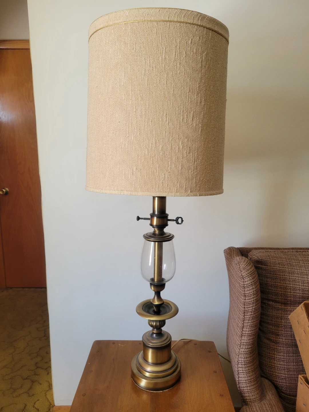 2 Vintage Brass Table Lamps (Pair )