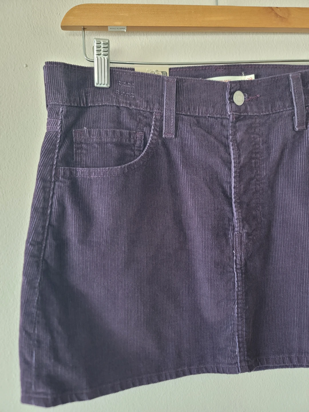 Levi’s Icon Corduroy Mini Skirt Plum Purple Cotton NWT 29 - photo 5