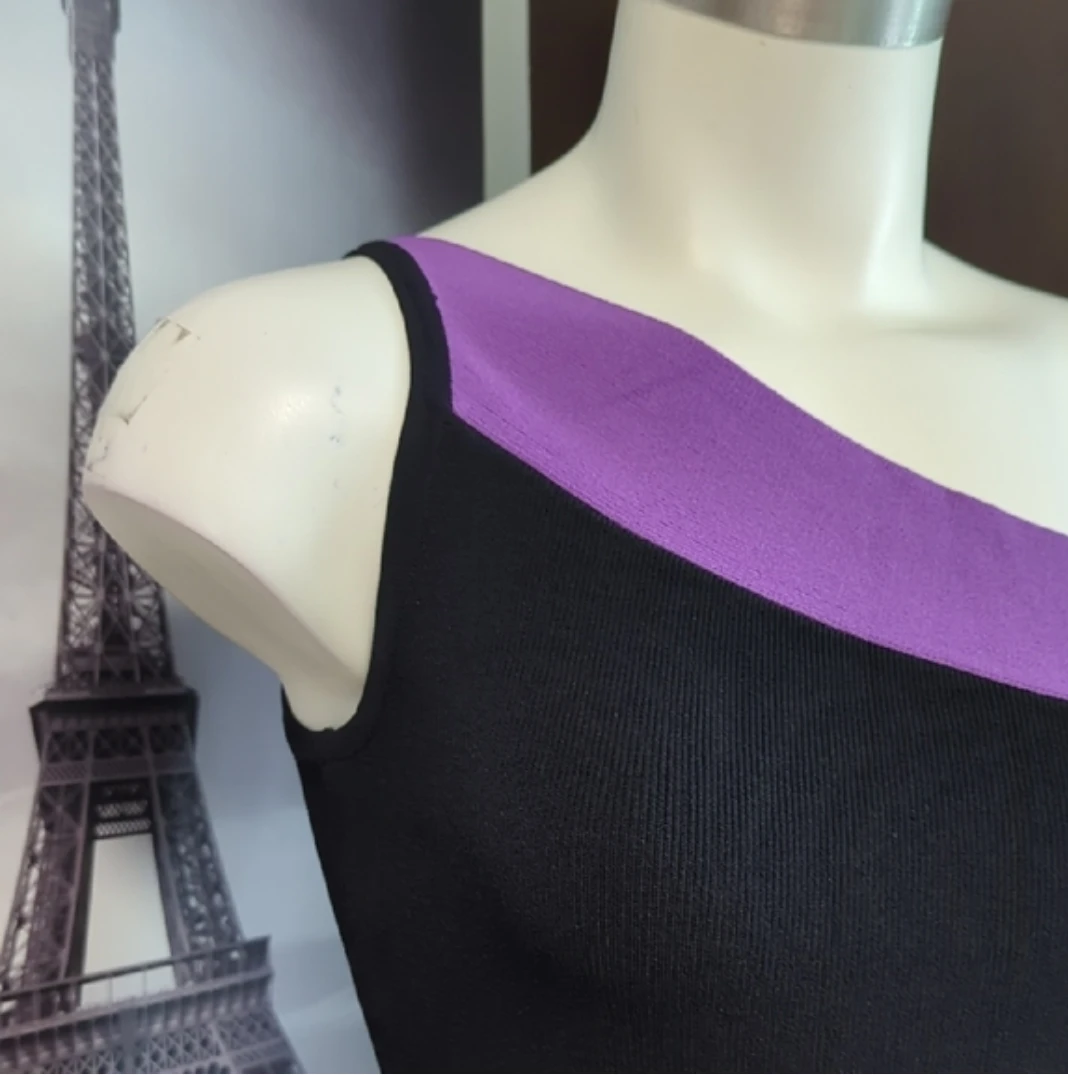 Urban Behavior One-Shoulder Dress Black/Purple Size M - photo 2