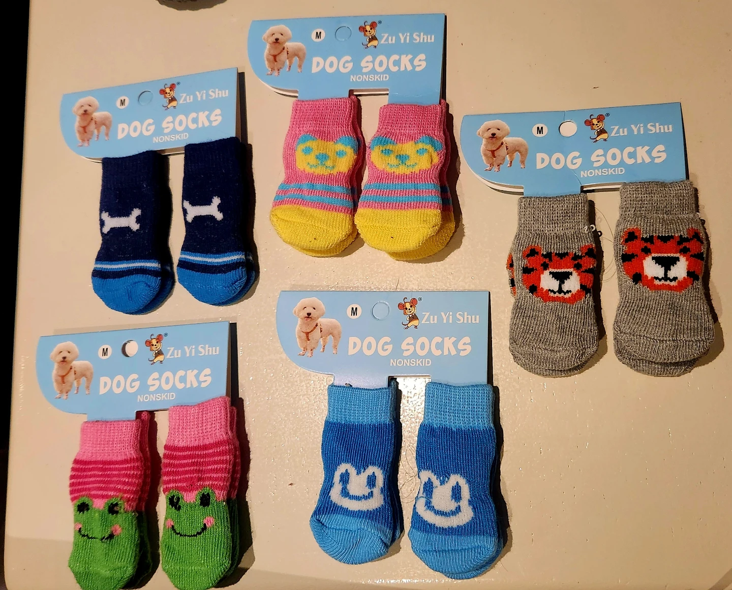 🐾 5 sets of Cute Dog Socks 🐾 (Medium, Non-Skid) - photo 2