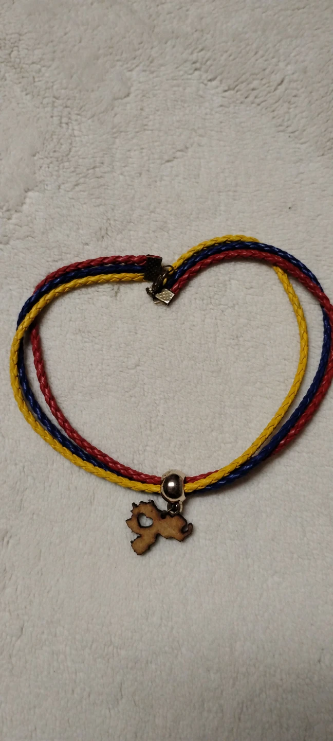 Woven Cord Necklace with Venezuela Charm