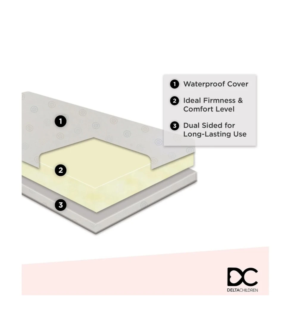 Delta Children Morning Dove Dual Sided Crib and Toddler Mattress - photo 3