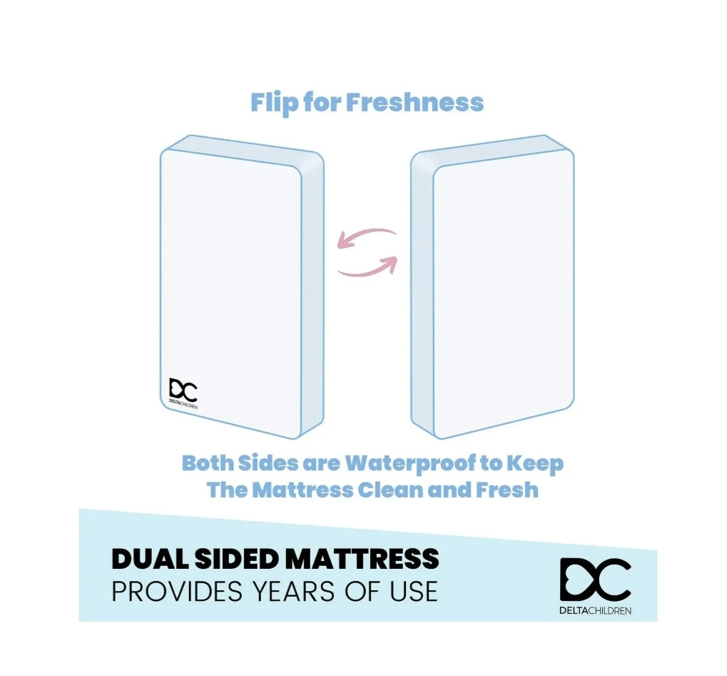 Delta Children Morning Dove Dual Sided Crib and Toddler Mattress - photo 4