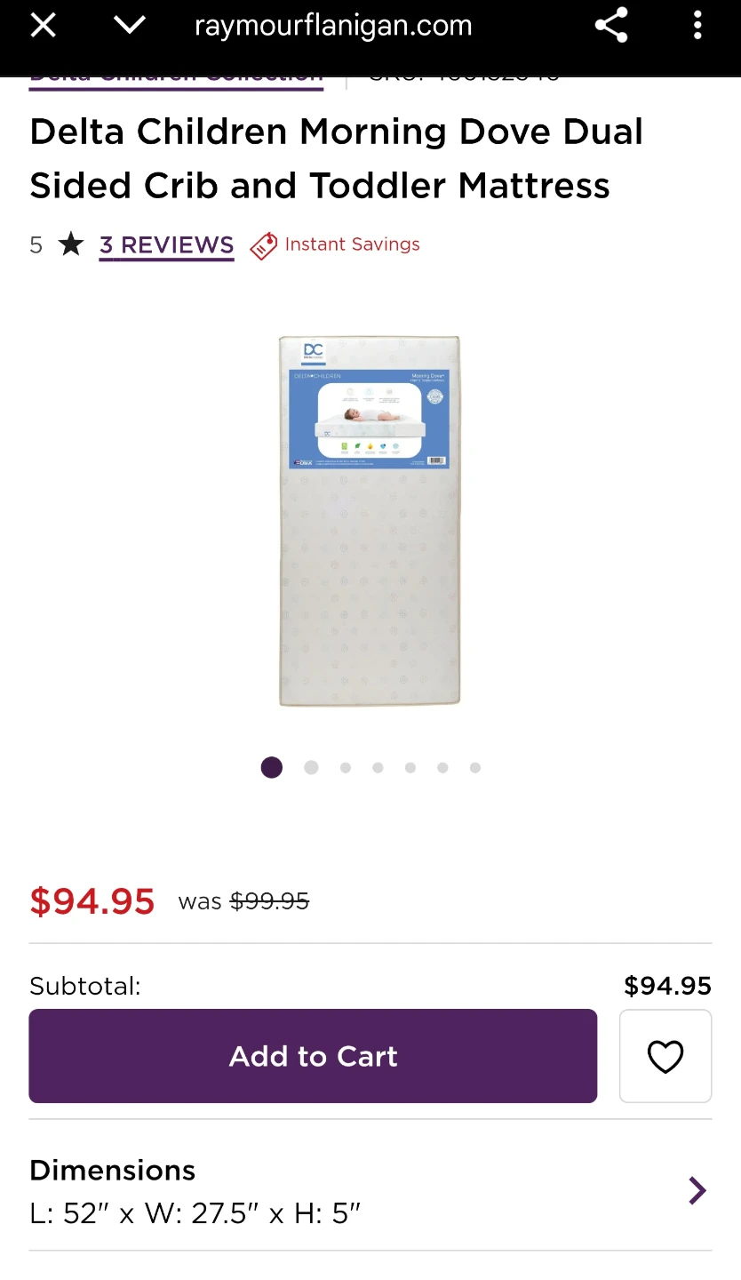 Delta Children Morning Dove Dual Sided Crib and Toddler Mattress - photo 5