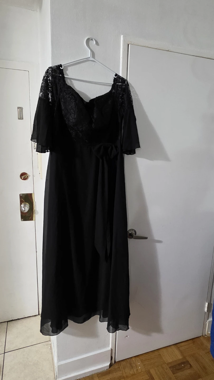SHEIN Curve Black Lace Maxi Dress 0XL