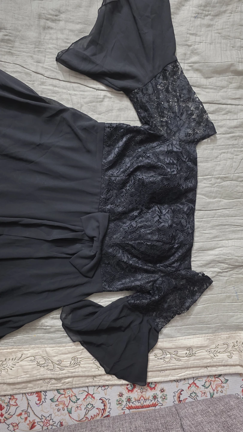 SHEIN Curve Black Lace Maxi Dress 0XL - photo 3