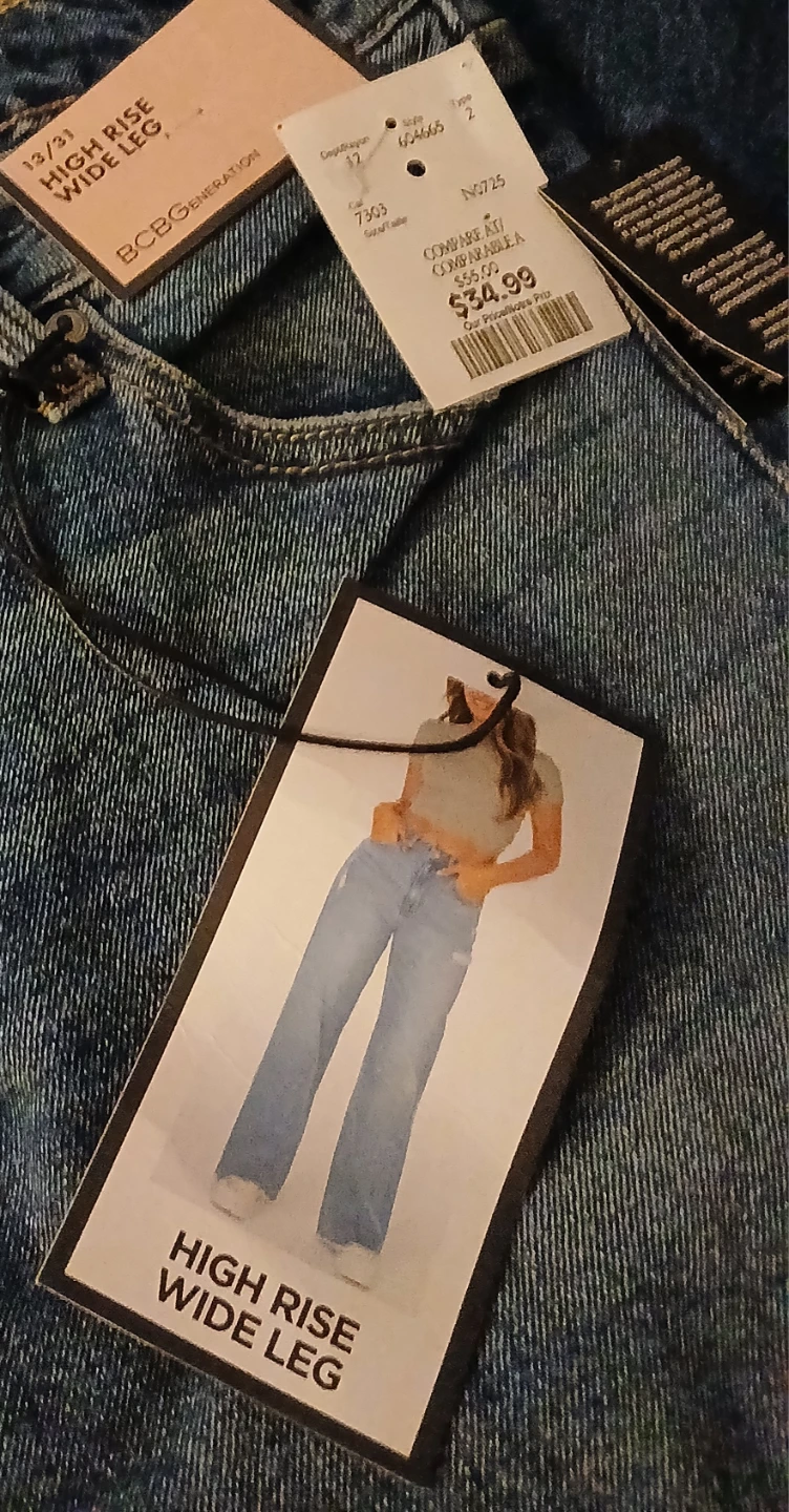BCBGGeneration High Rise Wide Leg Jeans - Size 12 - photo 3