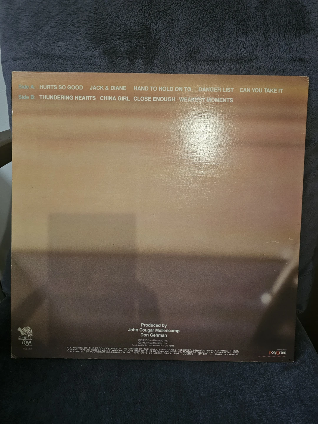 John Cougar American Fool Vinyl LP Record - photo 2