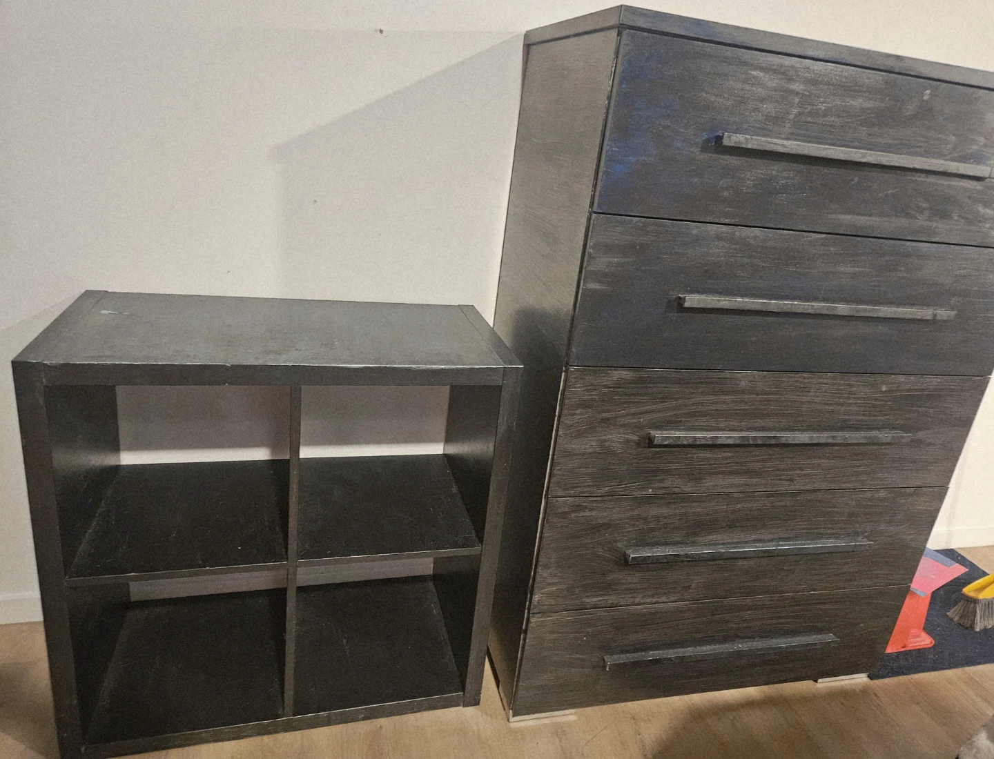 4-Drawer Dresser and 4-Cube Shelf Unit
