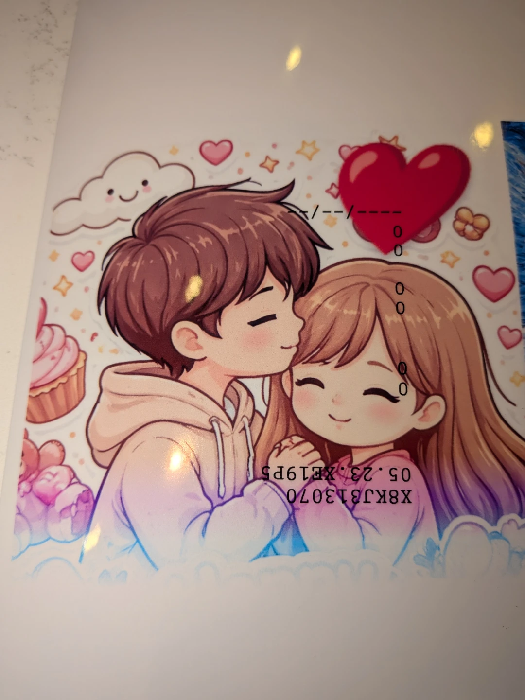 Custom Valentine's day Cute Couple Sticker print