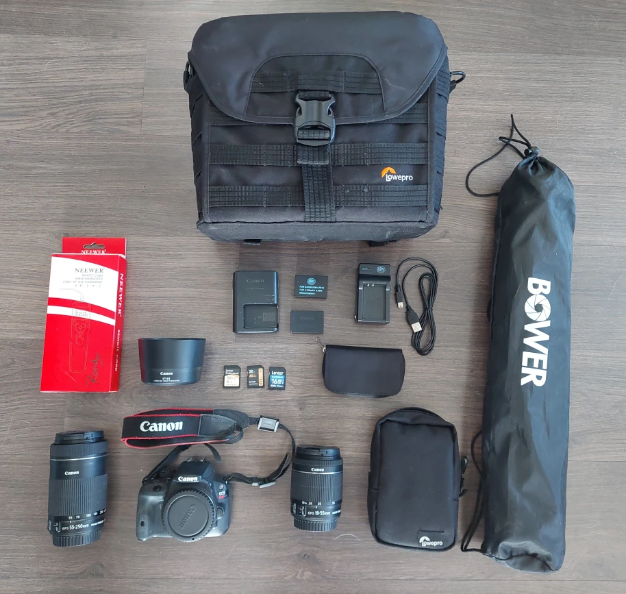 Canon Rebel SL1 COMPLETE Kit - 2 STM Lenses, Tripod, 3 Cards..