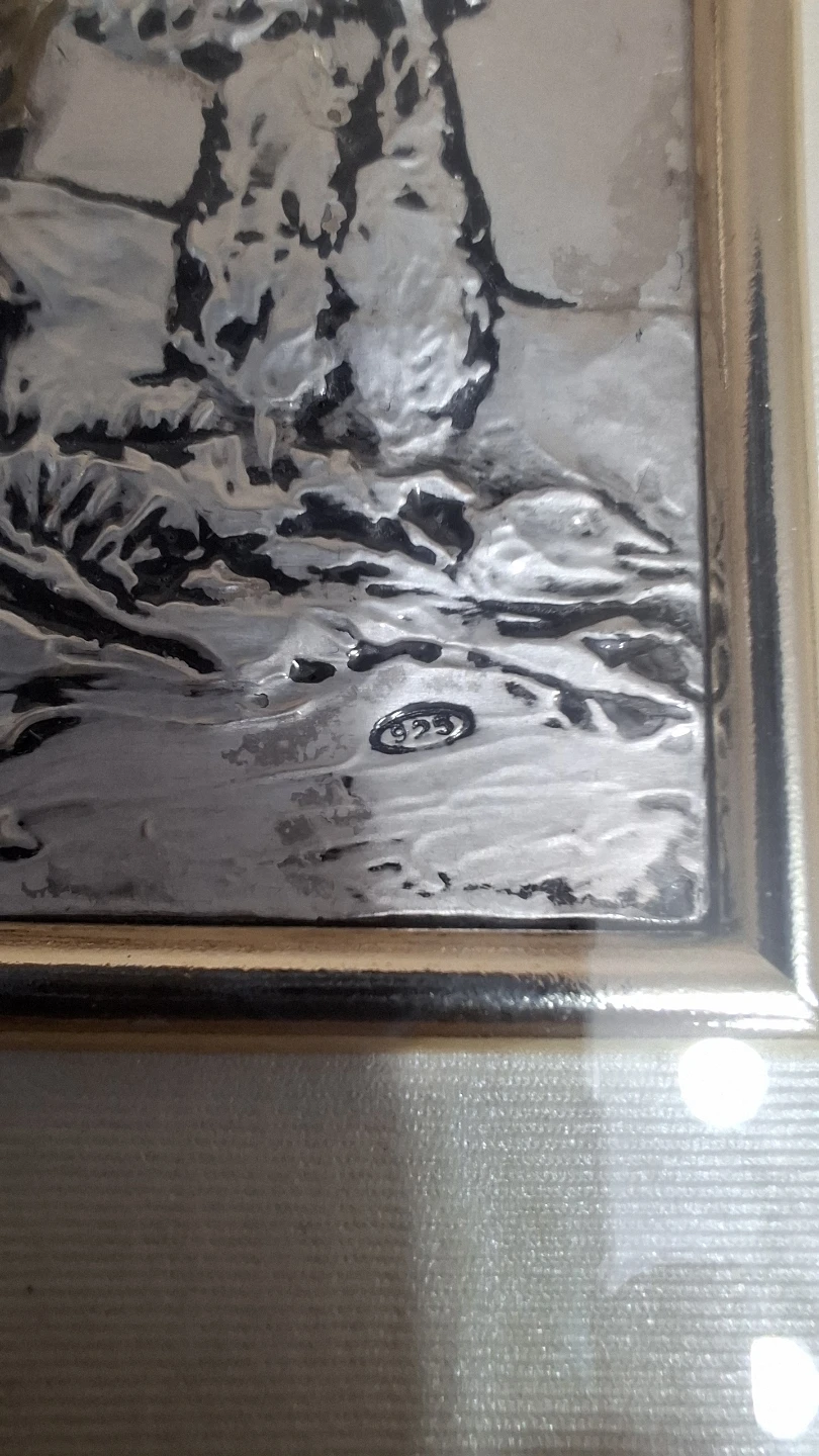 Framed Silver Art Piece '925' Stamp - photo 3