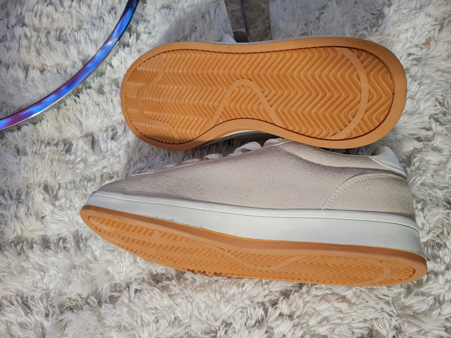Primark Beige Suede Low Top Sneakers - Size 9 - photo 3