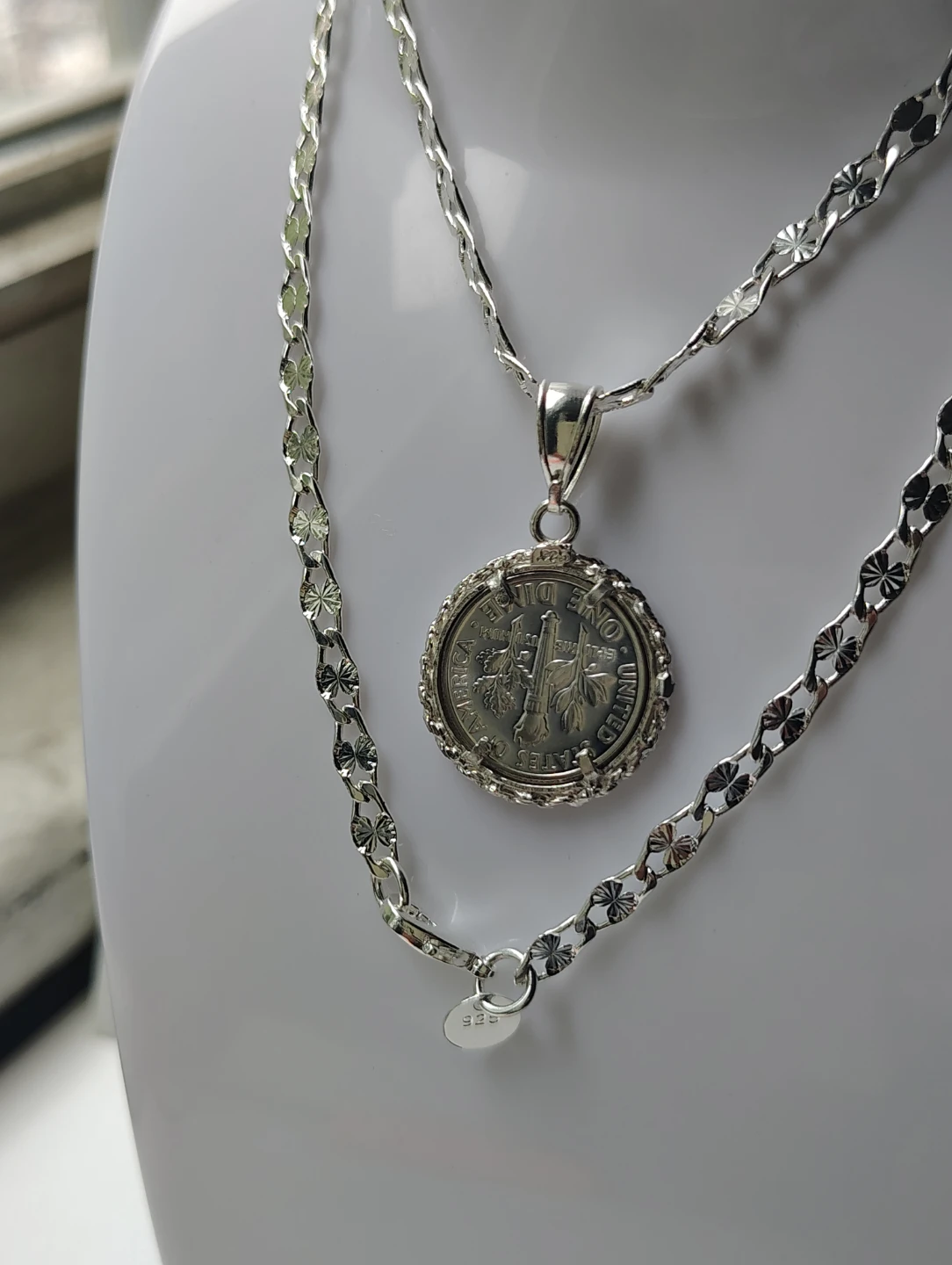1964 Silver Dime Pendant Necklace - photo 5